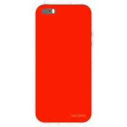Átlátszó szilikon tok az alábbi mobiltelefonokra Apple iPhone 5/5S/SE - Maranello Red