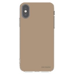 Átlátszó szilikon tok az alábbi mobiltelefonokra Apple iPhone X/XS - Soft Sand
