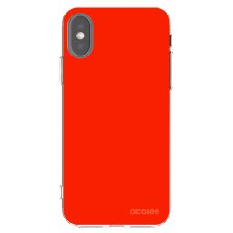 Átlátszó szilikon tok az alábbi mobiltelefonokra Apple iPhone X/XS - Maranello Red