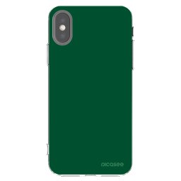 Átlátszó szilikon tok az alábbi mobiltelefonokra Apple iPhone X/XS - Green Gleam