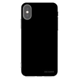Átlátszó szilikon tok az alábbi mobiltelefonokra Apple iPhone X/XS - Black Bliss