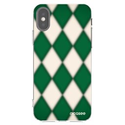 Átlátszó szilikon tok az alábbi mobiltelefonokra Apple iPhone X/XS - Emerald Diamond