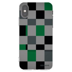 Átlátszó szilikon tok az alábbi mobiltelefonokra Apple iPhone X/XS - Block Grid