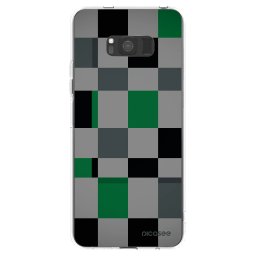 Átlátszó szilikon tok az alábbi mobiltelefonokra Samsung Galaxy S8 G950F - Block Grid