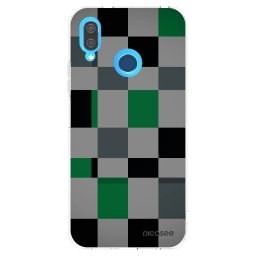 Átlátszó szilikon tok az alábbi mobiltelefonokra Huawei P20 Lite - Block Grid