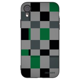 Fekete szilikon tok az alábbi mobiltelefonokra Apple iPhone XR - Block Grid