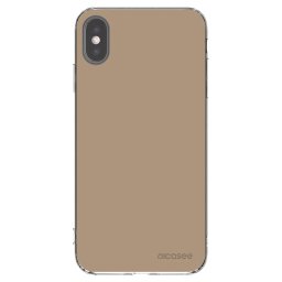 Átlátszó szilikon tok az alábbi mobiltelefonokra Apple iPhone XS Max - Soft Sand