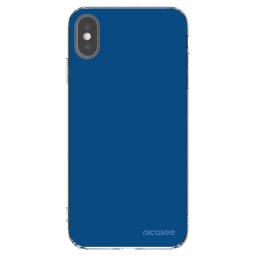 Átlátszó szilikon tok az alábbi mobiltelefonokra Apple iPhone XS Max - Navy Blue
