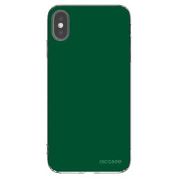 Átlátszó szilikon tok az alábbi mobiltelefonokra Apple iPhone XS Max - Green Gleam