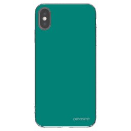 Átlátszó szilikon tok az alábbi mobiltelefonokra Apple iPhone XS Max - Emerald Mist
