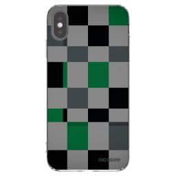 Átlátszó szilikon tok az alábbi mobiltelefonokra Apple iPhone XS Max - Block Grid