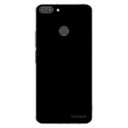 Átlátszó szilikon tok az alábbi mobiltelefonokra Huawei P Smart - Black Bliss