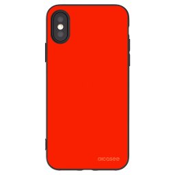 Fekete szilikon tok az alábbi mobiltelefonokra Apple iPhone X/XS - Maranello Red