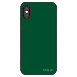 Fekete szilikon tok az alábbi mobiltelefonokra Apple iPhone X/XS - Green Gleam