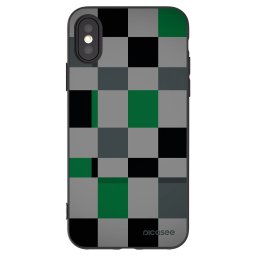 Fekete szilikon tok az alábbi mobiltelefonokra Apple iPhone X/XS - Block Grid