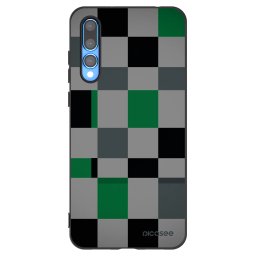 Fekete szilikon tok az alábbi mobiltelefonokra Huawei P20 Pro - Block Grid