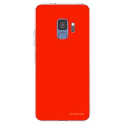 Átlátszó szilikon tok az alábbi mobiltelefonokra Samsung Galaxy S9 G960F - Maranello Red