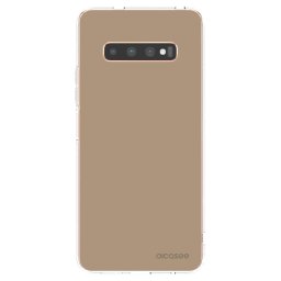 Átlátszó szilikon tok az alábbi mobiltelefonokra Samsung Galaxy S10 Plus G975 - Soft Sand