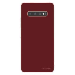 Átlátszó szilikon tok az alábbi mobiltelefonokra Samsung Galaxy S10 Plus G975 - Red Bliss