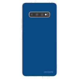 Átlátszó szilikon tok az alábbi mobiltelefonokra Samsung Galaxy S10 Plus G975 - Navy Blue