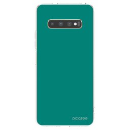 Átlátszó szilikon tok az alábbi mobiltelefonokra Samsung Galaxy S10 Plus G975 - Emerald Mist