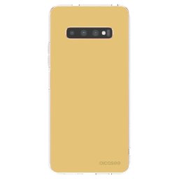 Átlátszó szilikon tok az alábbi mobiltelefonokra Samsung Galaxy S10 Plus G975 - Canary Crystal