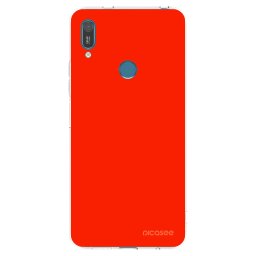 Átlátszó szilikon tok az alábbi mobiltelefonokra Huawei Y7 2019 - Maranello Red