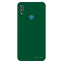 Átlátszó szilikon tok az alábbi mobiltelefonokra Huawei Y7 2019 - Green Gleam