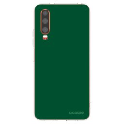 Átlátszó szilikon tok az alábbi mobiltelefonokra Huawei P30 - Green Gleam