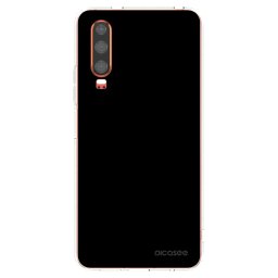Átlátszó szilikon tok az alábbi mobiltelefonokra Huawei P30 - Black Bliss