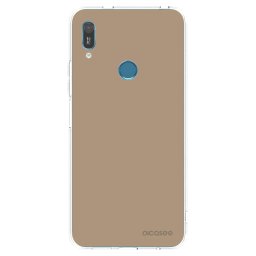 Átlátszó szilikon tok az alábbi mobiltelefonokra Huawei Y6 2019 - Soft Sand
