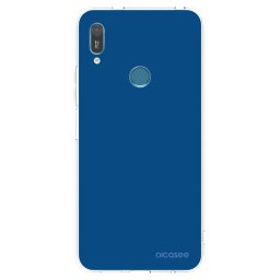 Átlátszó szilikon tok az alábbi mobiltelefonokra Huawei Y6 2019 - Navy Blue