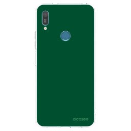 Átlátszó szilikon tok az alábbi mobiltelefonokra Huawei Y6 2019 - Green Gleam