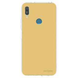 Átlátszó szilikon tok az alábbi mobiltelefonokra Huawei Y6 2019 - Canary Crystal
