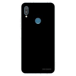 Átlátszó szilikon tok az alábbi mobiltelefonokra Huawei Y6 2019 - Black Bliss