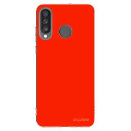 Átlátszó szilikon tok az alábbi mobiltelefonokra Huawei P30 Lite - Maranello Red