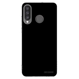 Átlátszó szilikon tok az alábbi mobiltelefonokra Huawei P30 Lite - Black Bliss