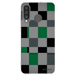 Átlátszó szilikon tok az alábbi mobiltelefonokra Huawei P30 Lite - Block Grid