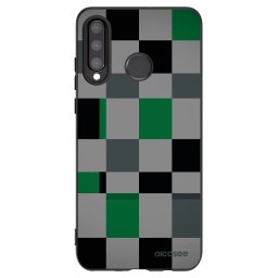 Fekete szilikon tok az alábbi mobiltelefonokra Huawei P30 Lite - Block Grid