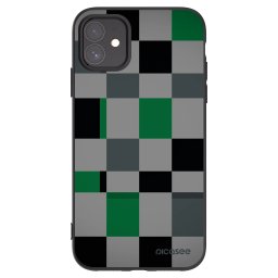 Fekete szilikon tok az alábbi mobiltelefonokra Apple iPhone 11 - Block Grid