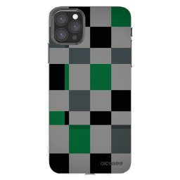 Átlátszó szilikon tok az alábbi mobiltelefonokra Apple iPhone 11 Pro Max - Block Grid