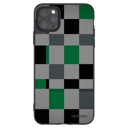 Fekete szilikon tok az alábbi mobiltelefonokra Apple iPhone 11 Pro Max - Block Grid