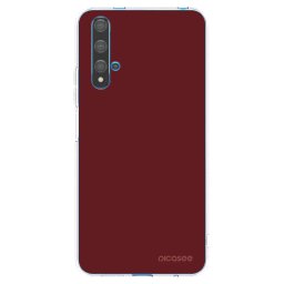 Átlátszó szilikon tok az alábbi mobiltelefonokra Huawei Nova 5T - Red Bliss