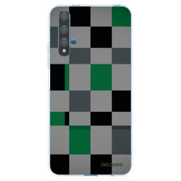 Átlátszó szilikon tok az alábbi mobiltelefonokra Huawei Nova 5T - Block Grid