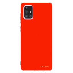 Átlátszó szilikon tok az alábbi mobiltelefonokra Samsung Galaxy A71 A715F - Maranello Red