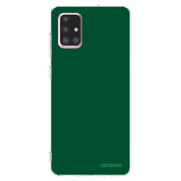 Átlátszó szilikon tok az alábbi mobiltelefonokra Samsung Galaxy A71 A715F - Green Gleam