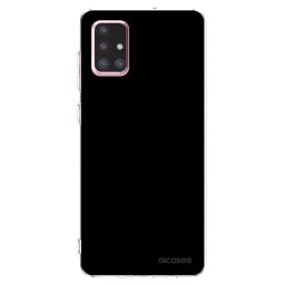 Átlátszó szilikon tok az alábbi mobiltelefonokra Samsung Galaxy A71 A715F - Black Bliss