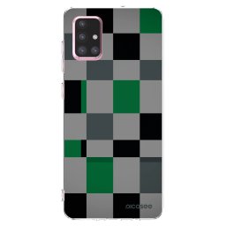 Átlátszó szilikon tok az alábbi mobiltelefonokra Samsung Galaxy A71 A715F - Block Grid