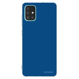 Átlátszó szilikon tok az alábbi mobiltelefonokra Samsung Galaxy A51 A515F - Navy Blue
