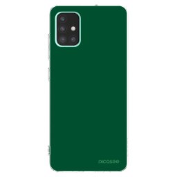 Átlátszó szilikon tok az alábbi mobiltelefonokra Samsung Galaxy A51 A515F - Green Gleam